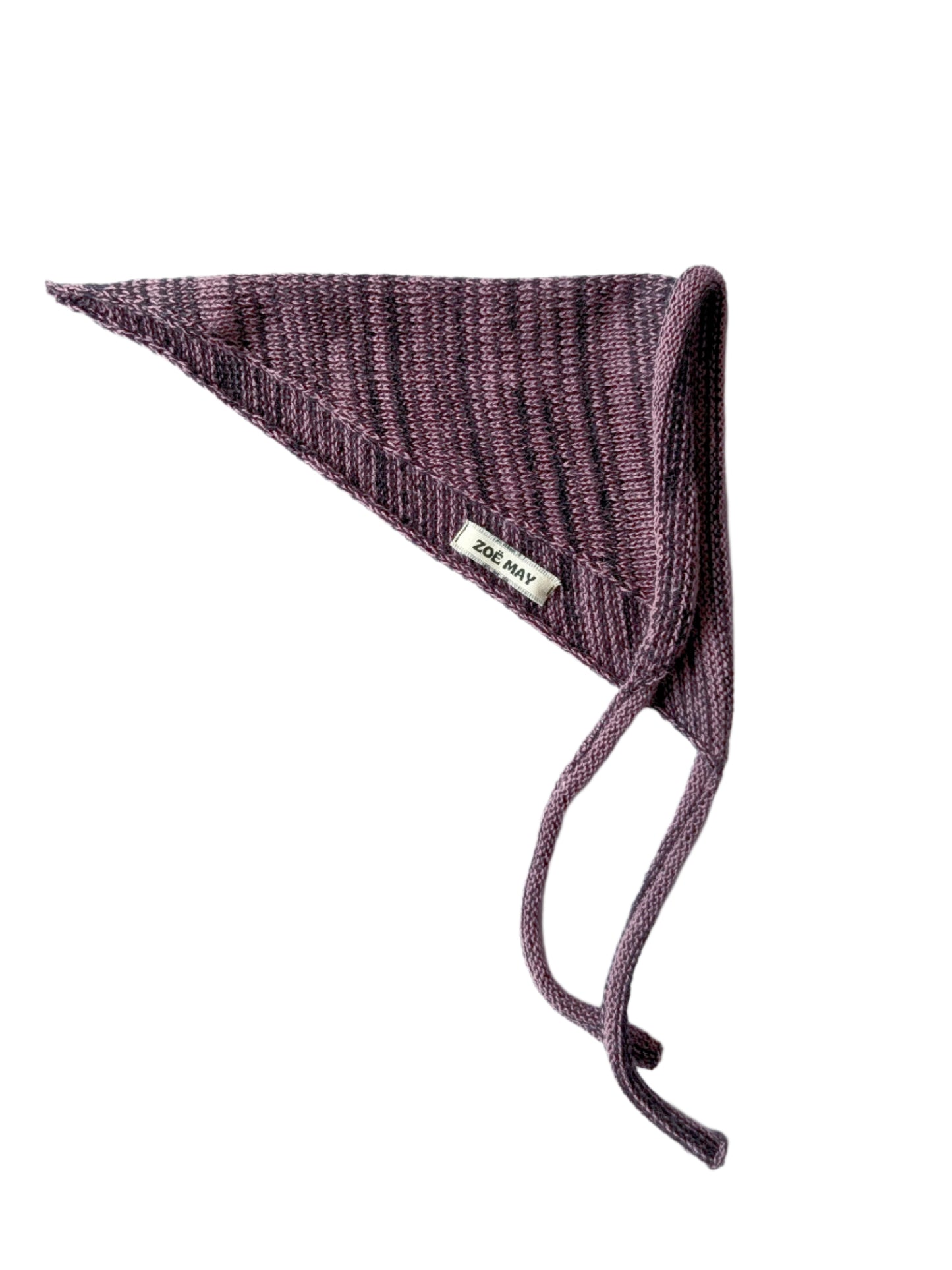 Knit Kerchief in Purple Marle - heyzoemay