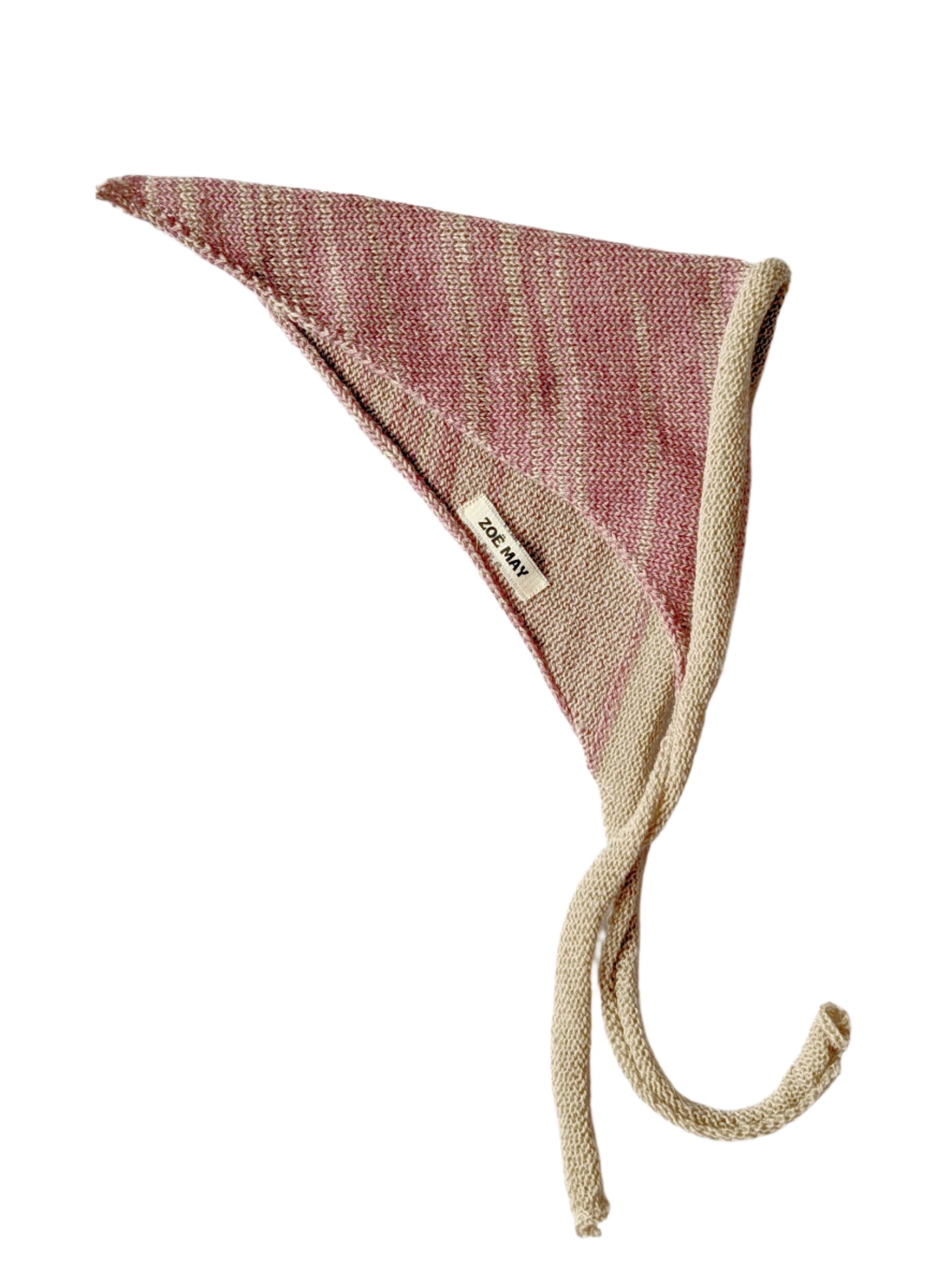 Knit Kerchief in Mauve Marle