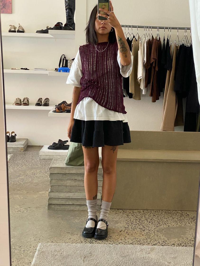 Aubergine Linen Tank - heyzoemay