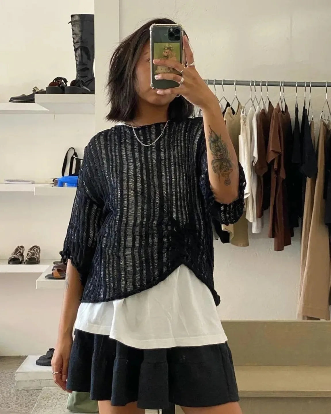Black Linen Tee - heyzoemay