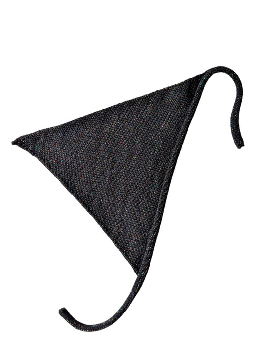 Knit Kerchief in Glitter black - heyzoemay