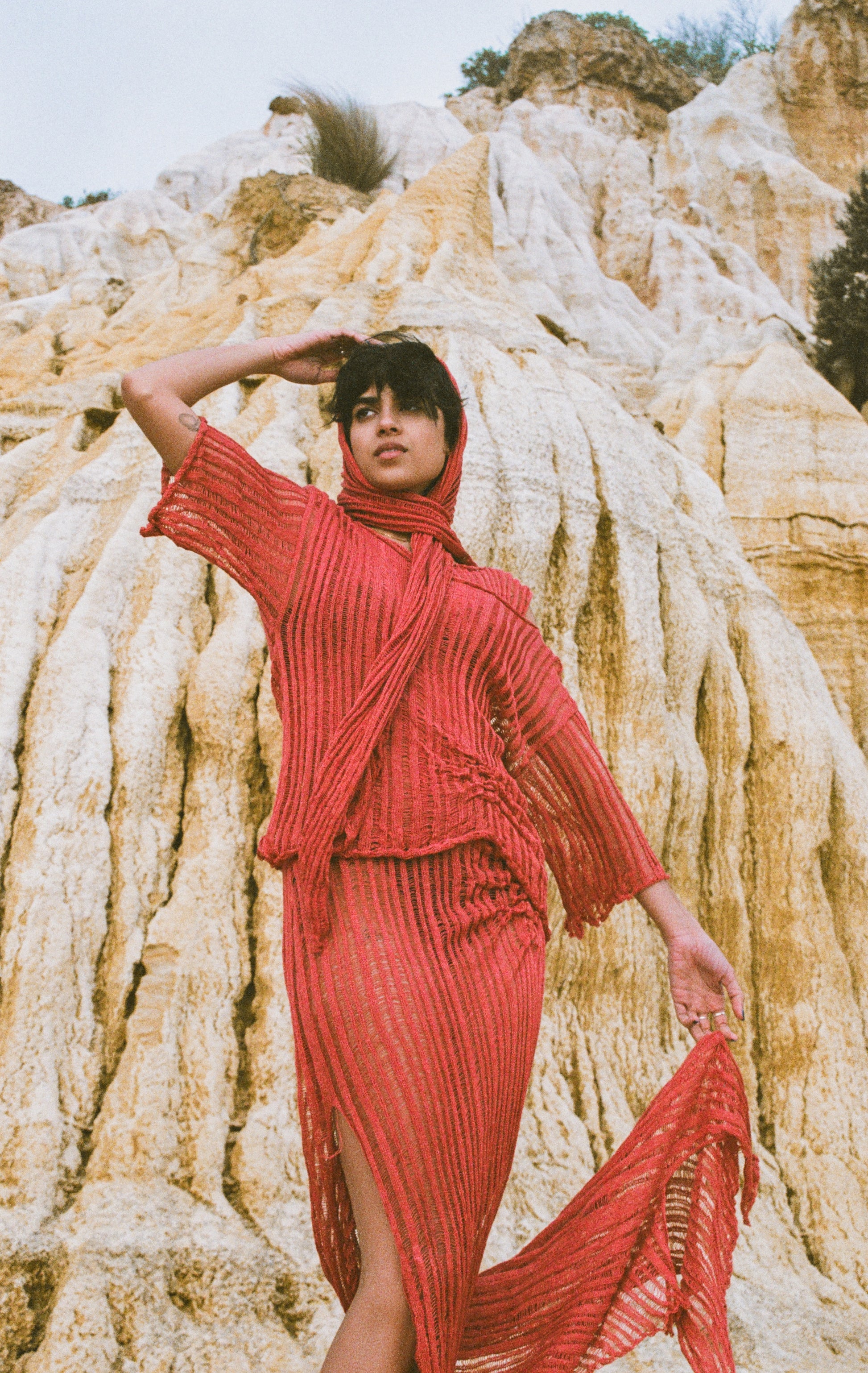 Coral Linen Tee - heyzoemay