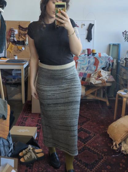 Knit Midi Skirt in Smoke - heyzoemay