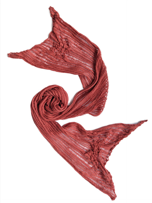 Coral Linen Scarf - heyzoemay