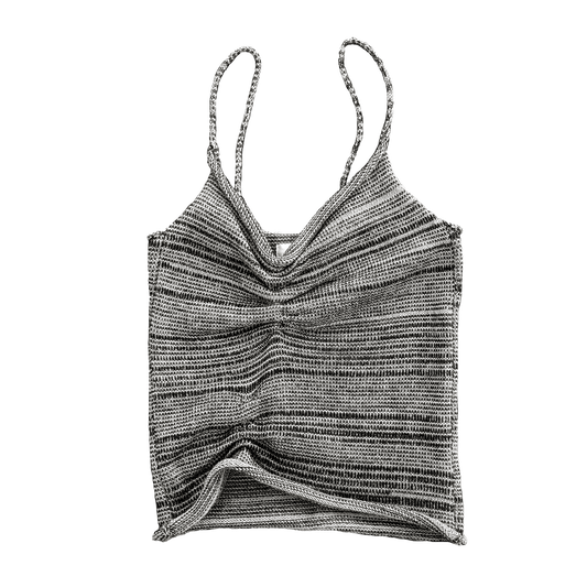 Scrunch Knit Cami Top in Smoke