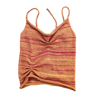 Scrunch Knit Cami Top in Citrus - heyzoemay
