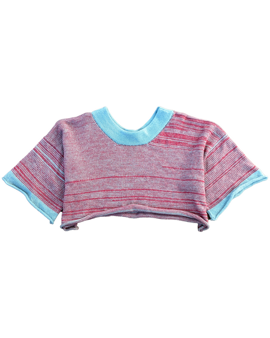 Crop Knit Tee in Pink Marle - heyzoemay