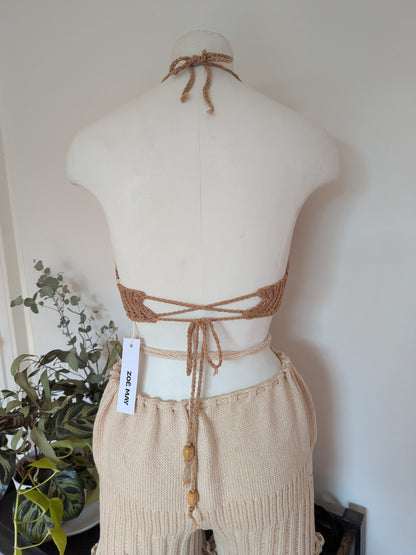 SAMPLE handknit cotton bralette