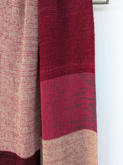 SAMPLE Ribbed Knit Scarf in Ruby