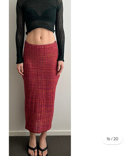 SAMPLE glitter midi skirt SM