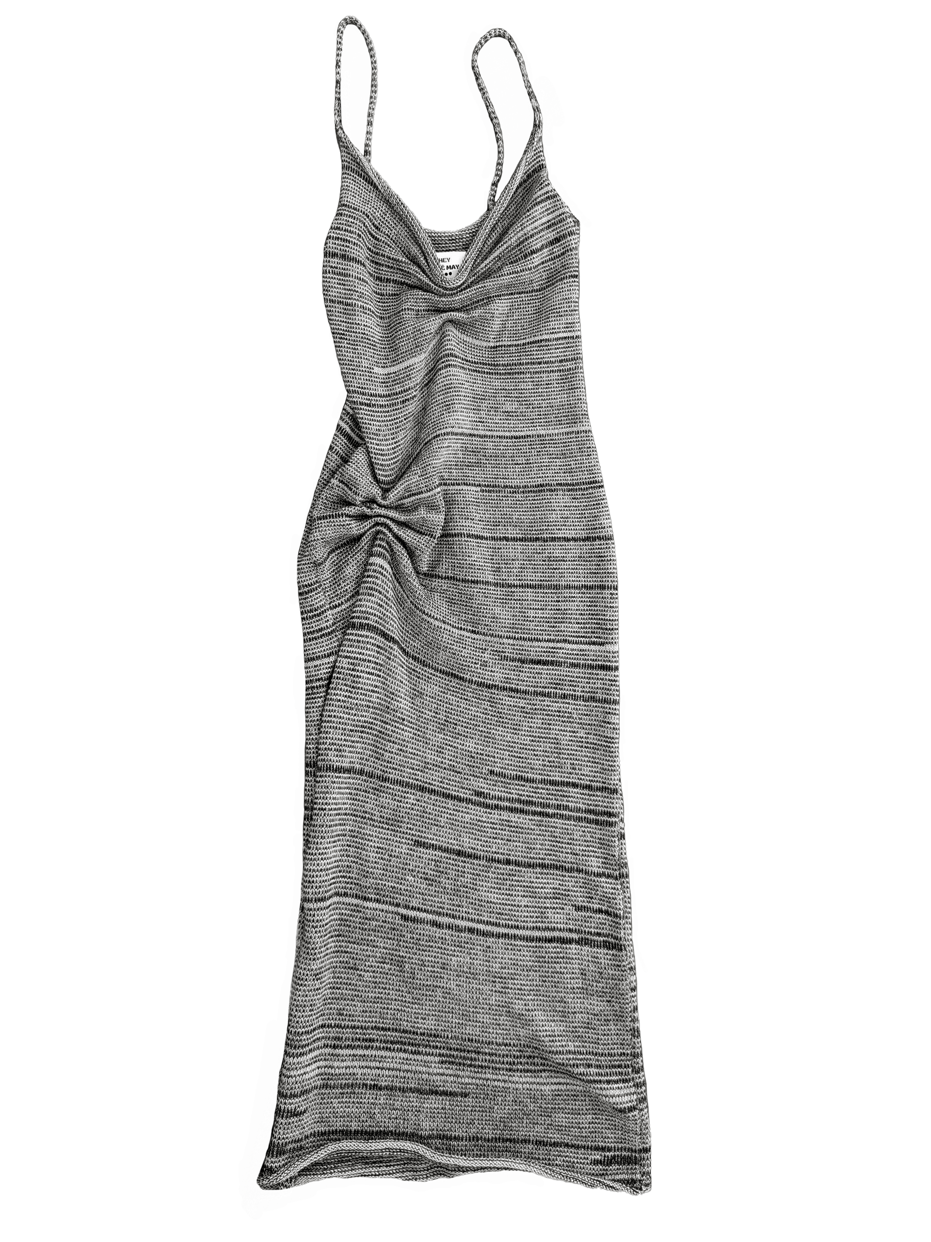 Scrunch Knit Midi Dress in Warm Grey Marle - heyzoemay