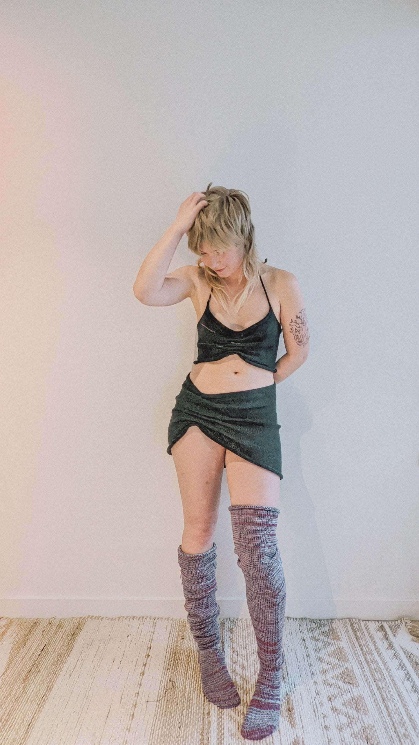 thigh highs in purple marle *Made to Order - heyzoemay