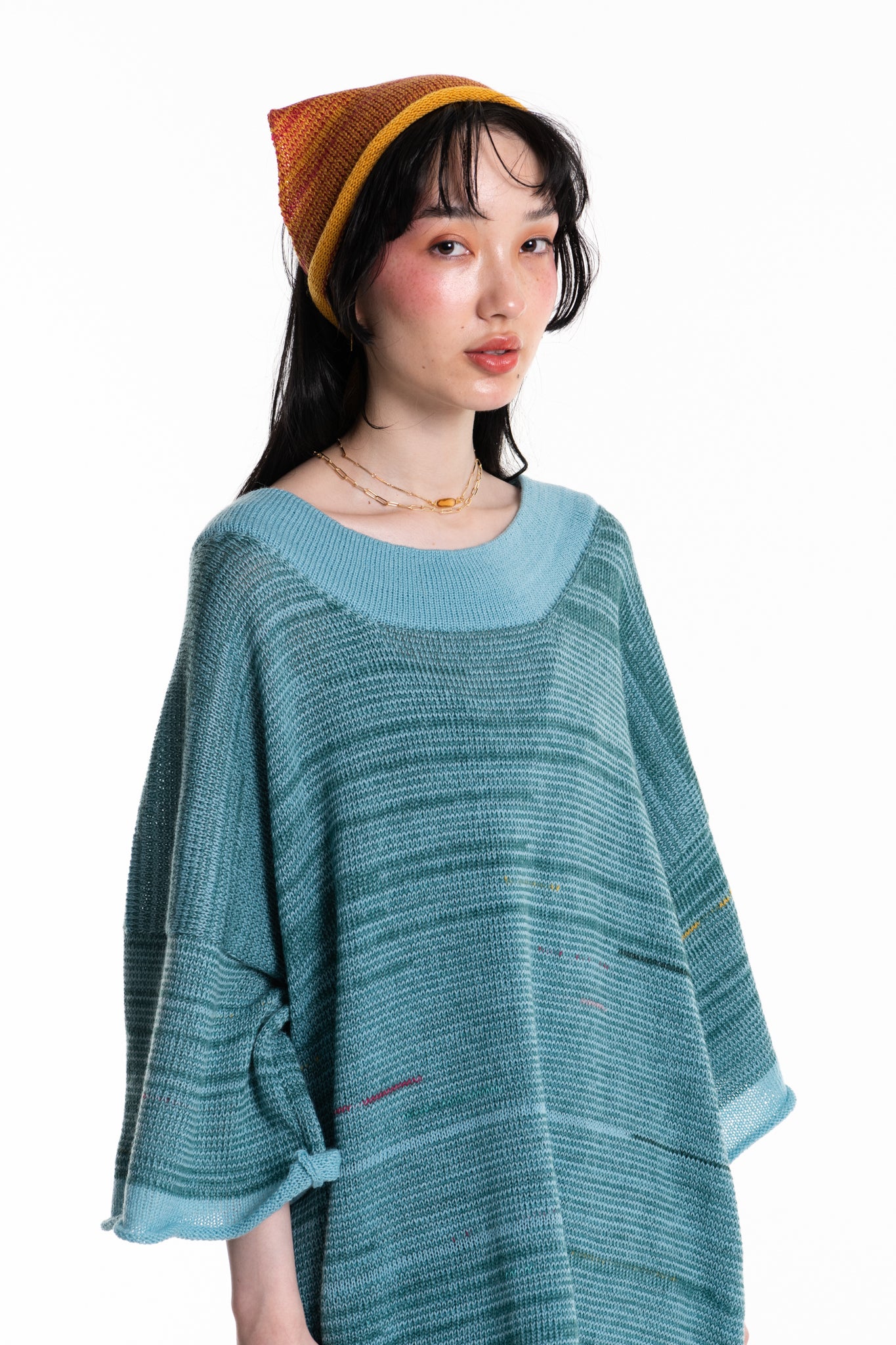 Baggy Knit Tee in Blue Marle - heyzoemay