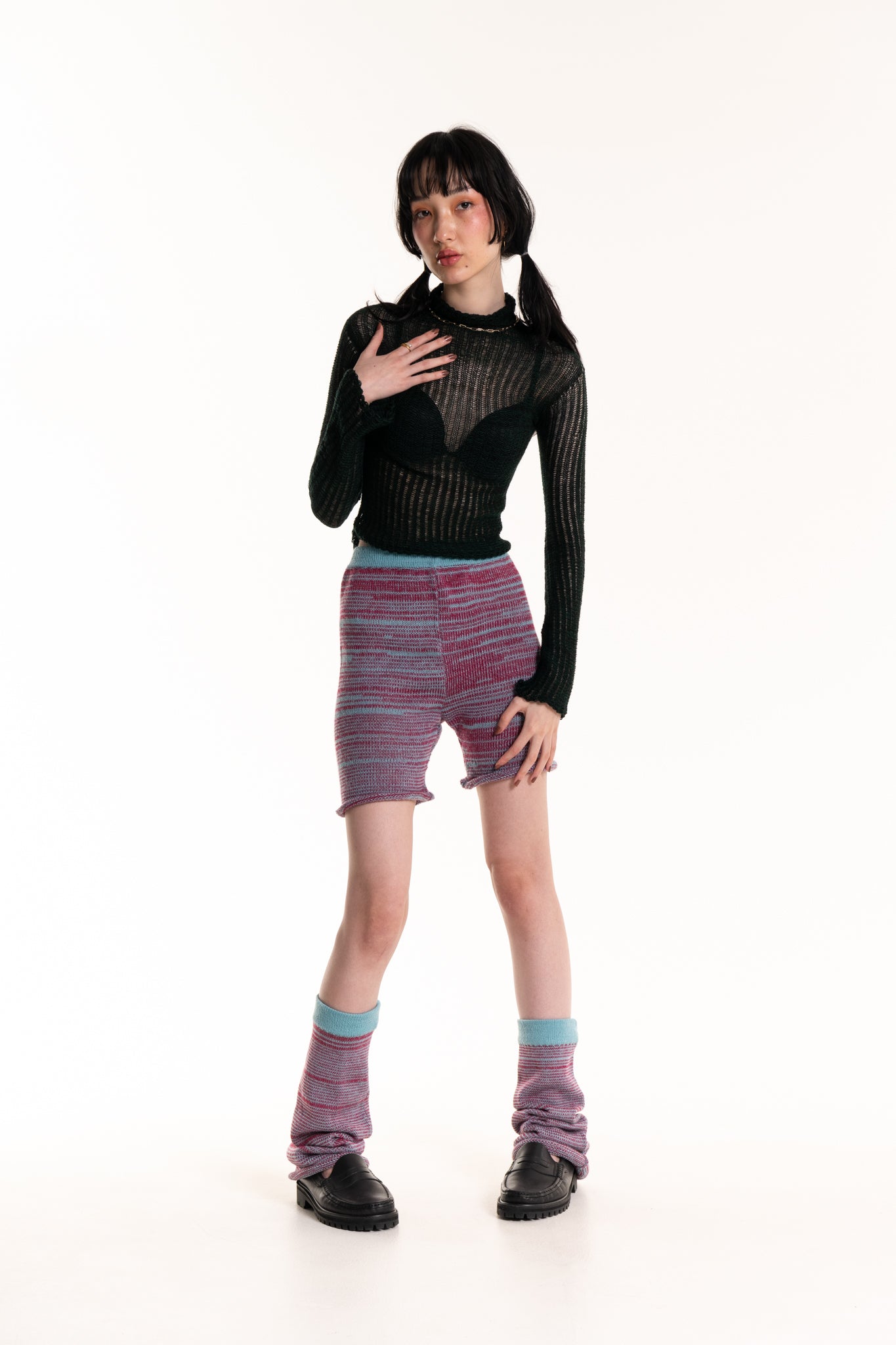 Ladder-Lace Sheer Knit Sweater - heyzoemay