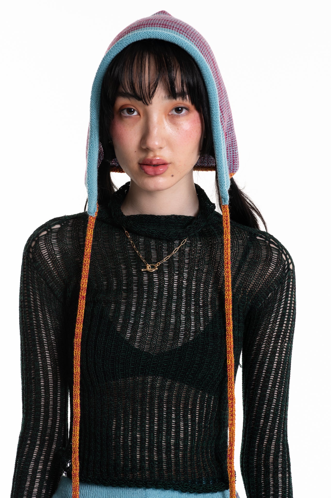 Ladder-Lace Sheer Knit Sweater - heyzoemay
