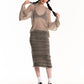 Knit Midi Skirt in Grey Marle - heyzoemay
