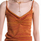 Scrunch Knit Cami Top in Orange Marle - heyzoemay