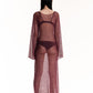 Tuck-Lace Sheer Knit Gown - heyzoemay